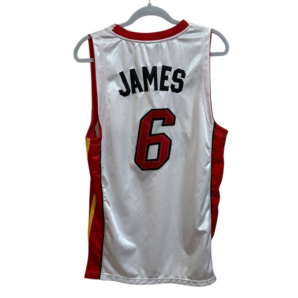 Adidas Miami Heat Lebron James NBA the finals White Swingman Home Jersey 48